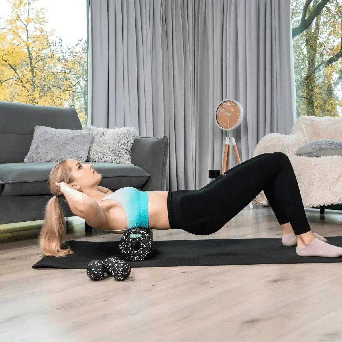 Piankowy zestaw do masażu i rehabilitacji 4 elementy roller duoball piłka DrFit 7/7