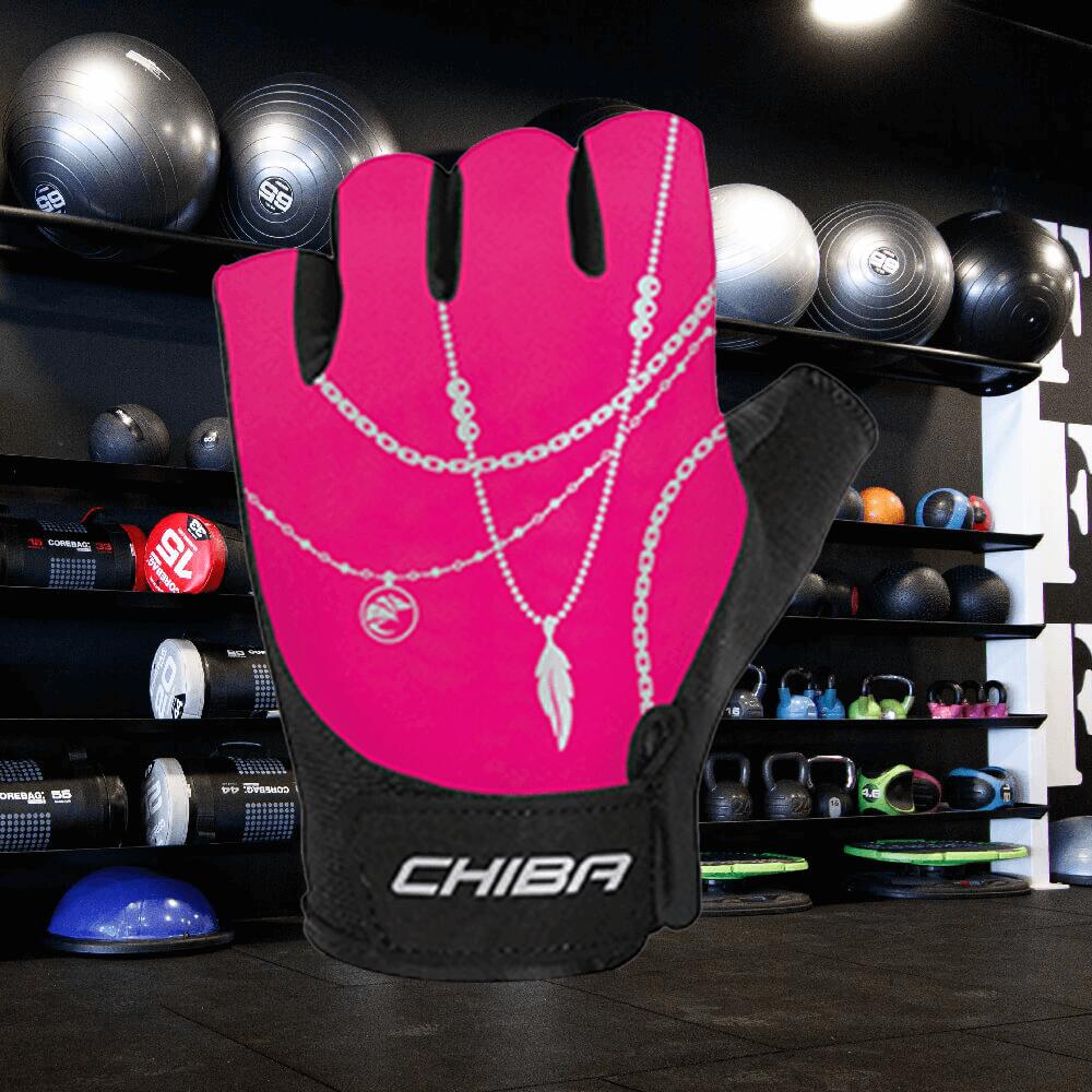 Chiba 40951 Lady Shine (Pink) L - Accessori per il fitness - Guanti 2/3