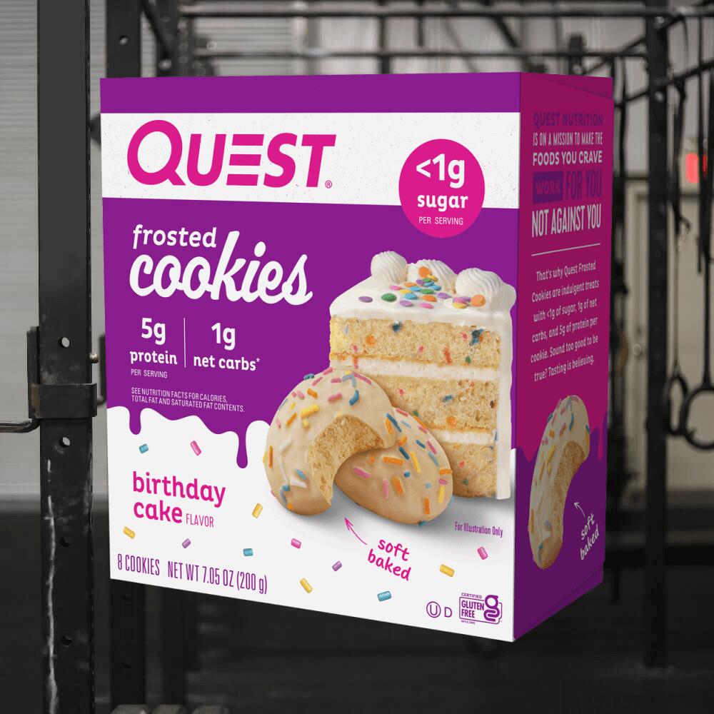 Quest Nutrition Protein Frosted Cookies (8x25g) Birthday Cake 2/4
