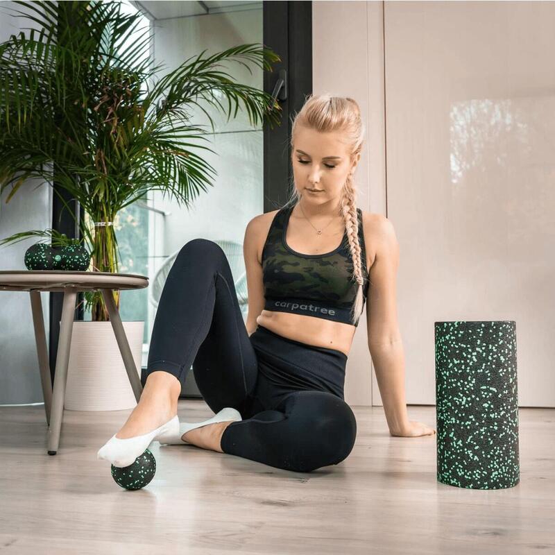 Piankowy zestaw do masażu i rehabilitacji 4 elementy roller duoball piłka DrFit
