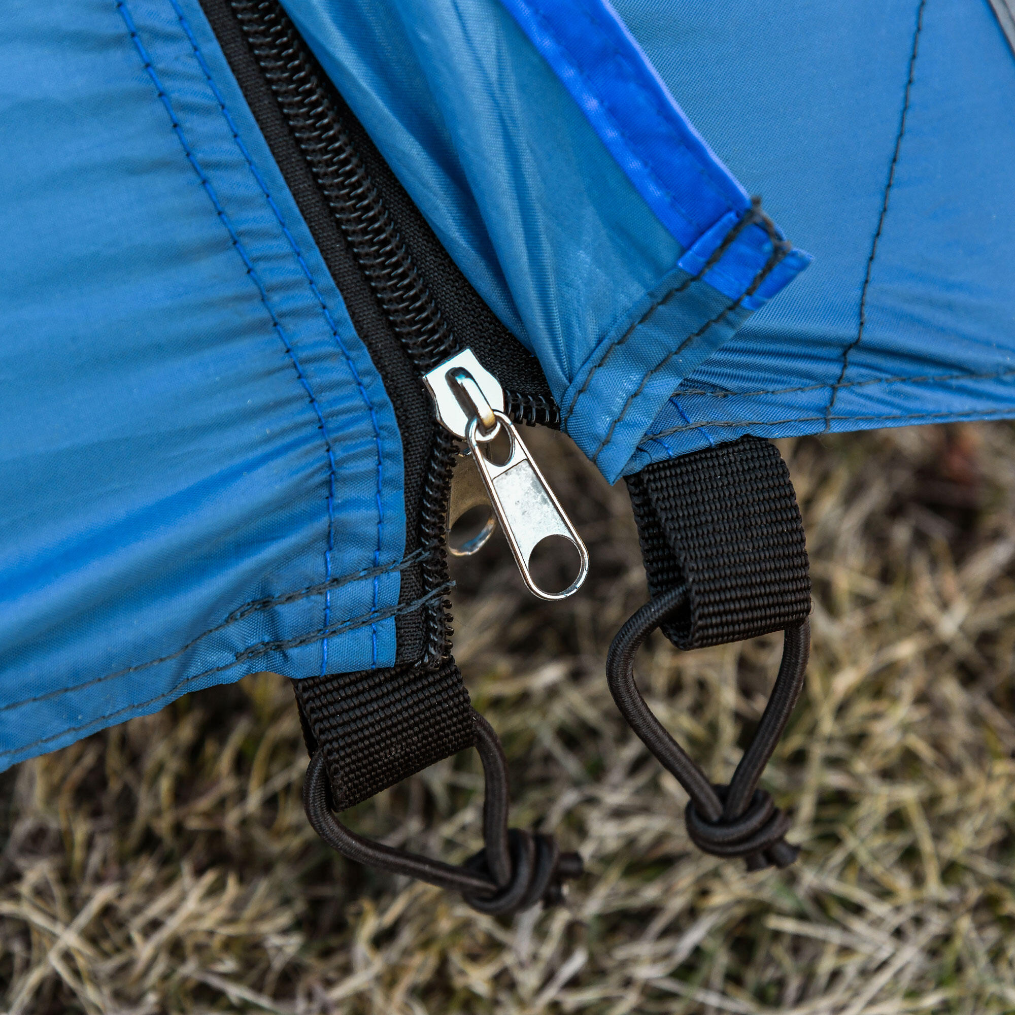 Tenda de campismo cinza e azul Outsunny 5/7
