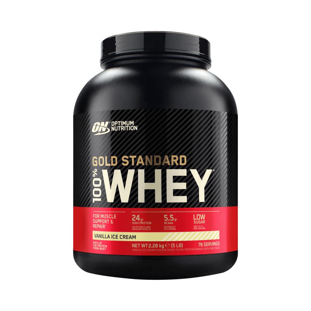 Optimum Nutrition - Optimum Nutrition 100% Whey Gold Standard (5lbs) Vanilla Ice Cream - Protéines - Whey Protéine - Decathlon