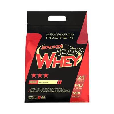 Stacker2 100% whey (2000g) strawberry fields - eiwitten - wei-eiwit mix