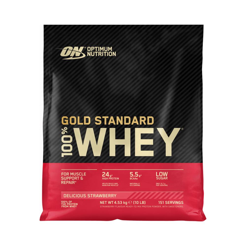 OPTIMUM NUTRITION Optimum Nutrition 100% Whey Gold Standard (10lbs) Delicious Strawberry