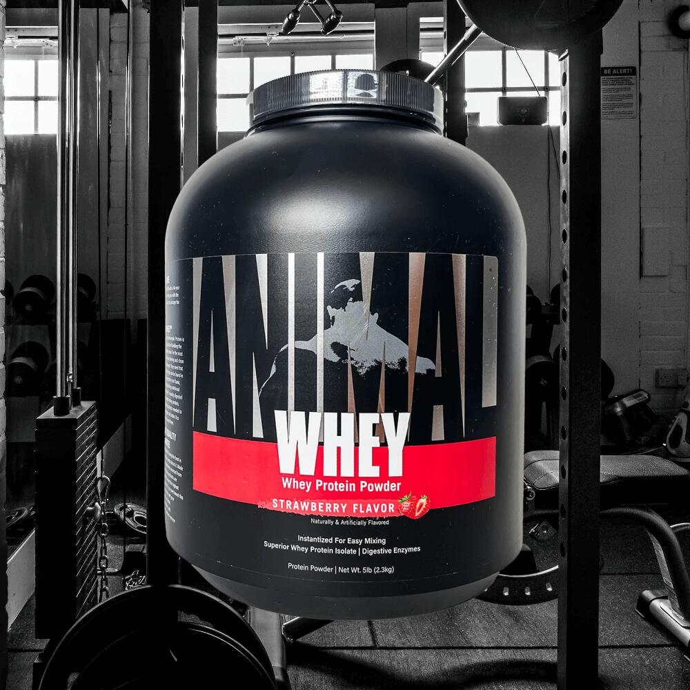Universal Nutrition Animal Whey (5lbs) Strawberry - Proteine 2/4
