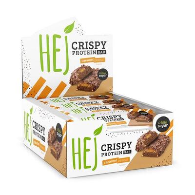 Hej natural hej crispy bar (12x45g) caramel peanut - repen - eiwit repen