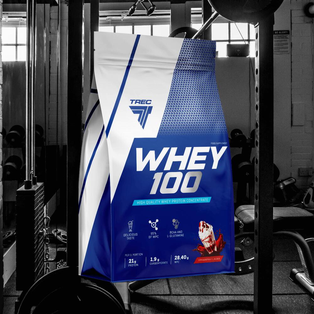Trec Nutrition Whey 100 (900g) Strawberry - Protéines 2/3