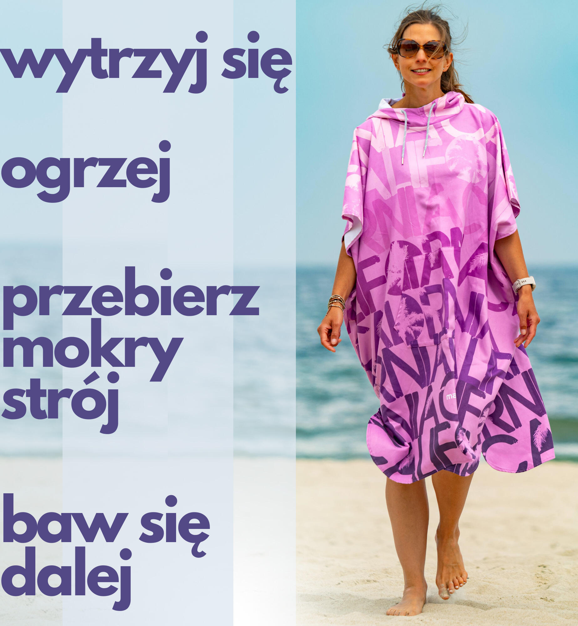 Poncho surf California ponczo plażowe 4/8