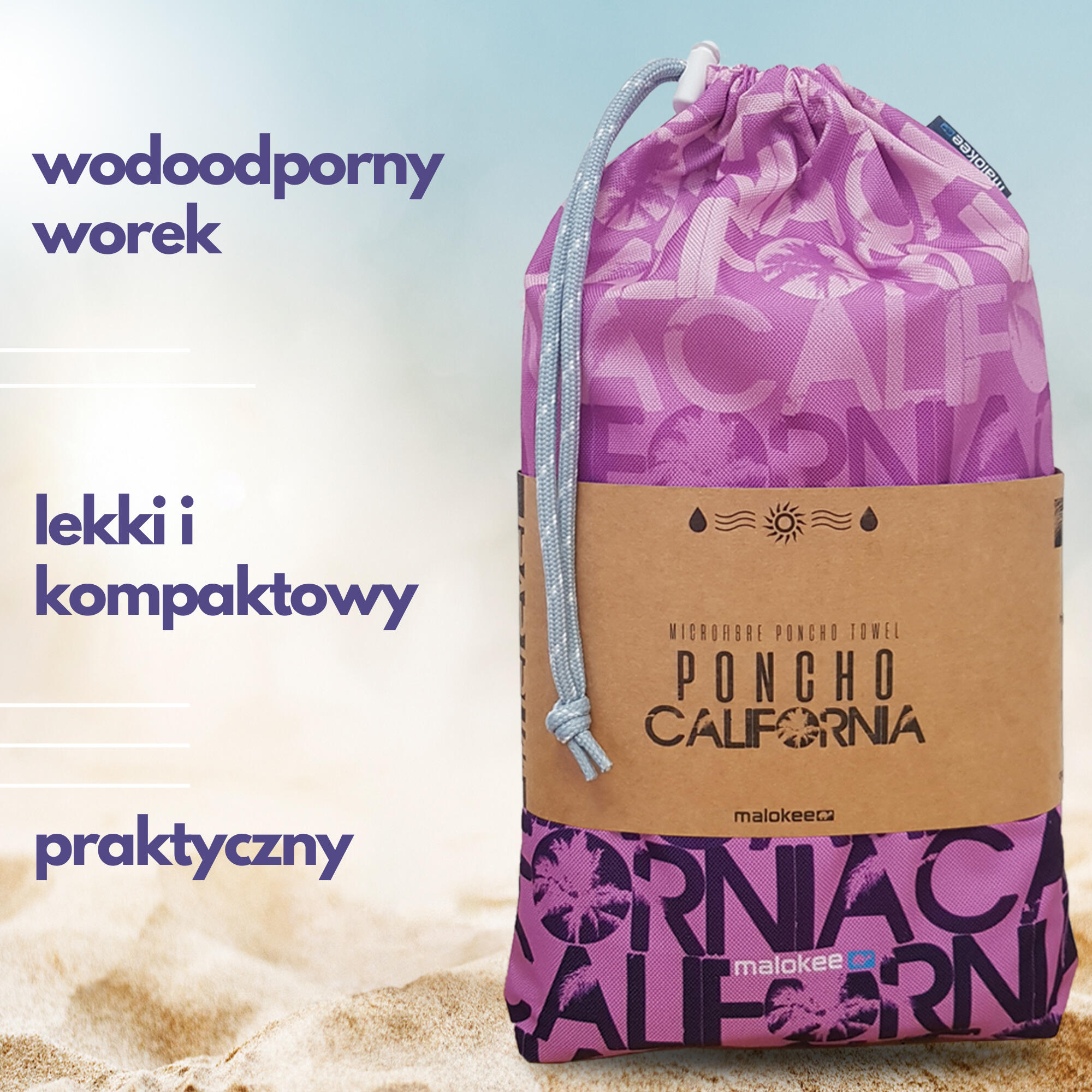 Poncho surf California ponczo plażowe 7/8