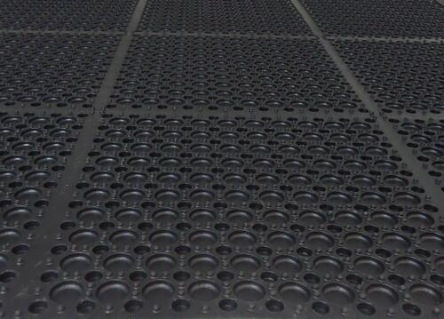 Tapis de fitness 90 x 90 cm - Système clic - Noir - 14 mm 5/7