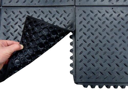 Tapis de fitness 90 x 90 cm - Système clic - Noir - 14 mm 4/7