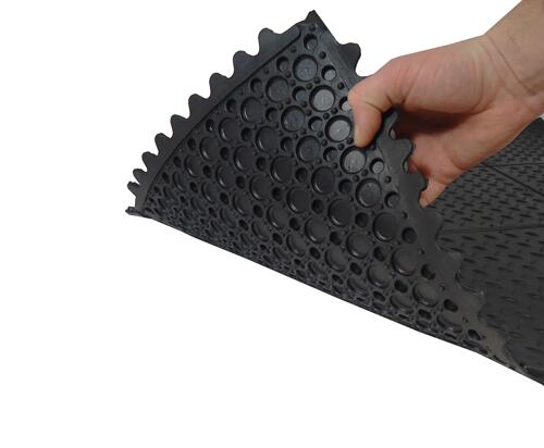Tapis de fitness 90 x 90 cm - Système clic - Noir - 14 mm 2/7