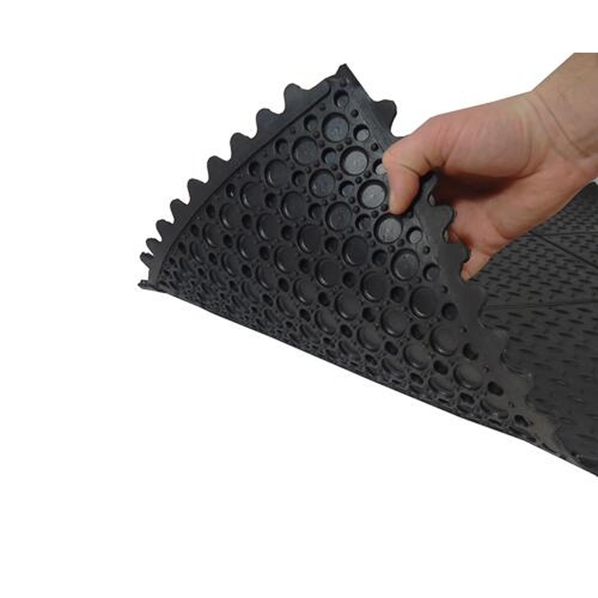 Saltea fitness 90 x 90 cm - Sistem Click - Negru - 14mm