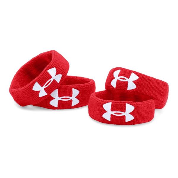 UNDER ARMOUR Under Armour 1-Inch Performance Wristband (4 pack) Color Red