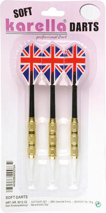 Jeu de fléchettes - Blister 16 0 Grammes Pointes en Plastique noir adulte