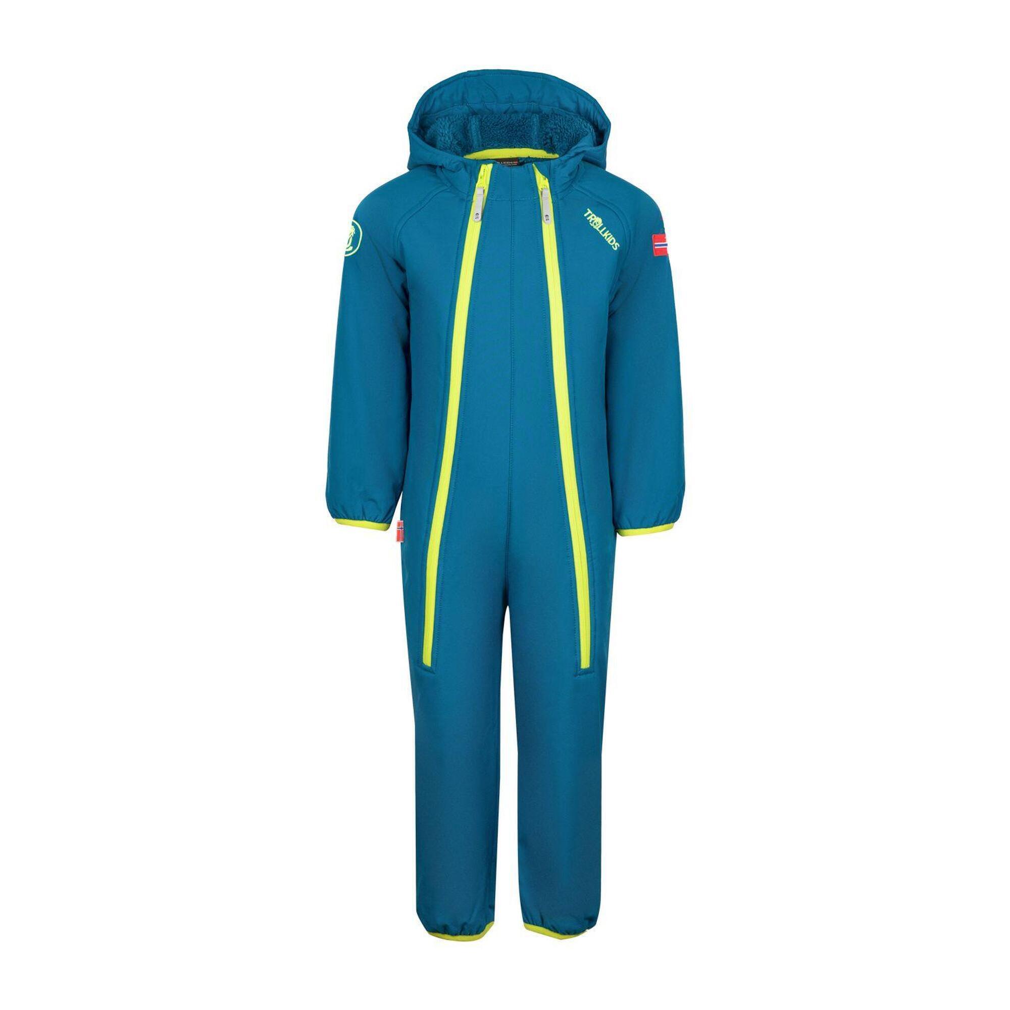 Nordkapp children's ski suit petrol blue/green