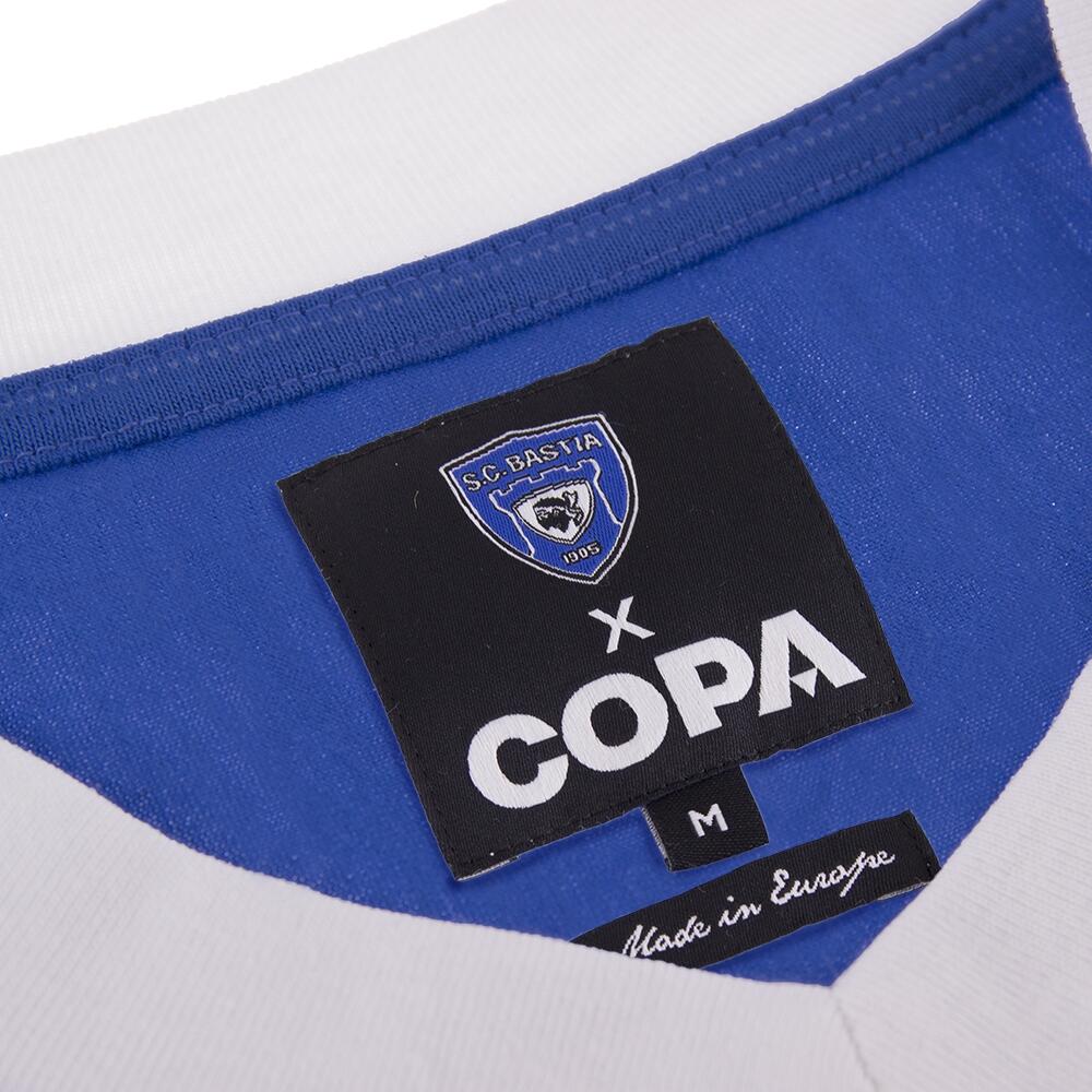 Maillot de football rétro - Homme - SC Bastia 1981/82 - Manches Cortes - Bleu 5/7
