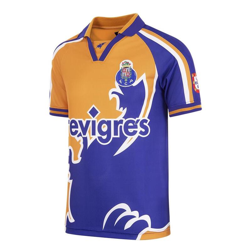 Retro Voetbalshirt - Heren - FC Porto 1998 - 99 - Uitshirt - Oranje - Blauw