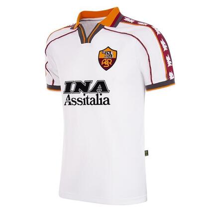Camiseta de Visitante - Hombre - AS Roma 1998/99 - Retro - Manga Corta - Blanco