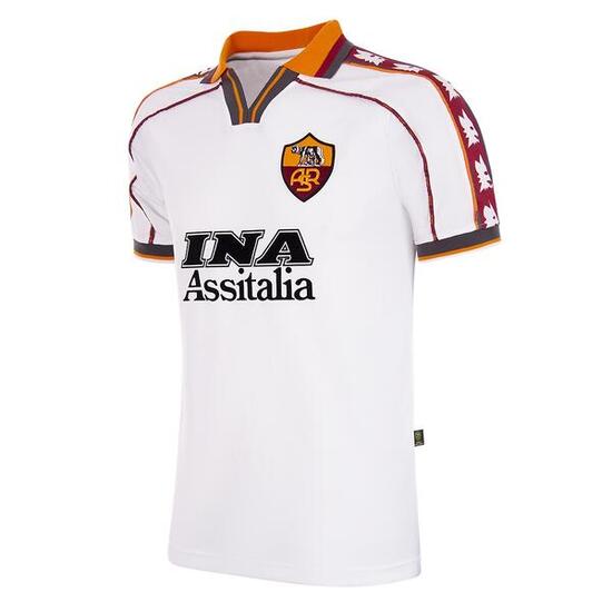 Camiseta de Visitante - Hombre - AS Roma 1998/99 - Retro - Manga Corta - Blanco