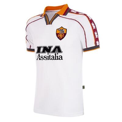Camiseta de Fútbol Retro - Hombre - AS Roma 1998 - 99 Visitante - Blanco