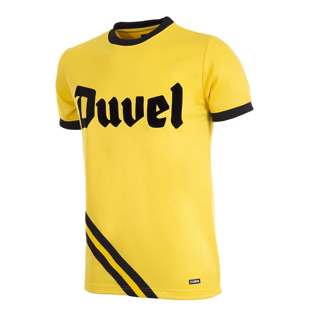Camisola de futebol retro - adulto - berchem sport 1982/83 - amarelo