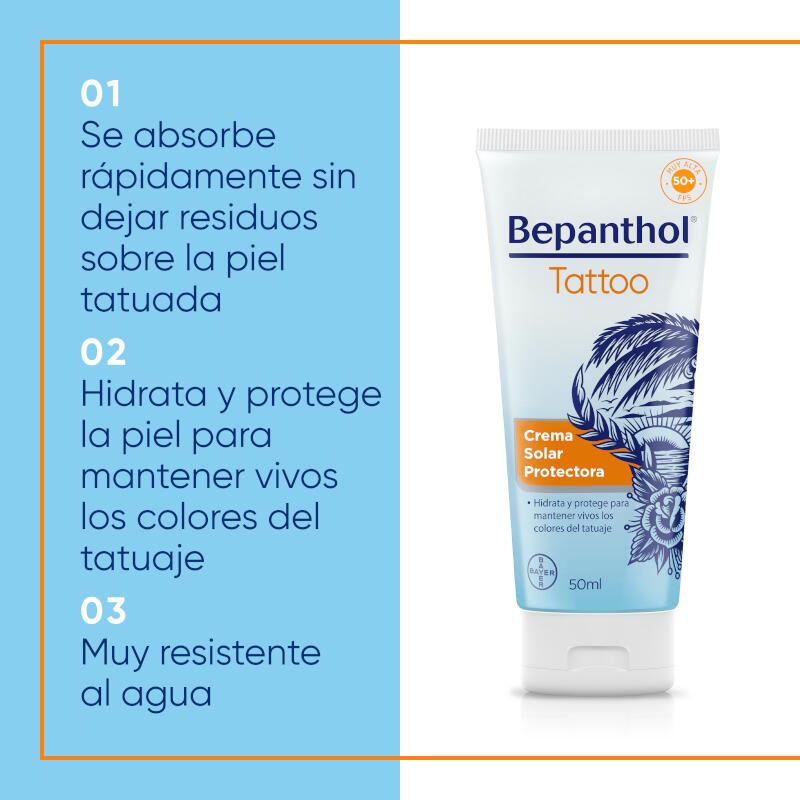 BEPANTHOL Tattoo Crema Solar SPF50+ 50 ml 4/7