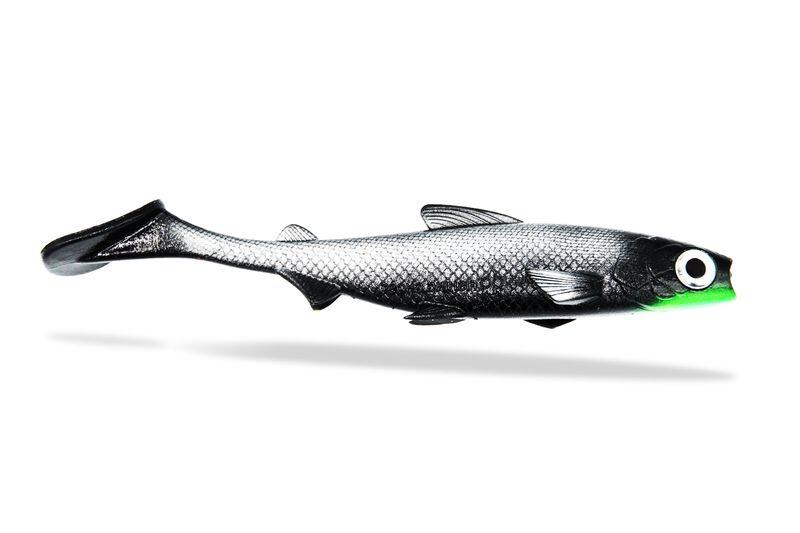 FISHINGGHOST Esca morbida siliconica - Renky Shad 22cm - Black Apple