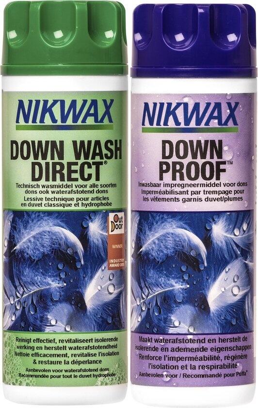 NIKWAX Dons wasmiddel Down Wash Direct 300ml & impregneermiddel Down Proof 300ml