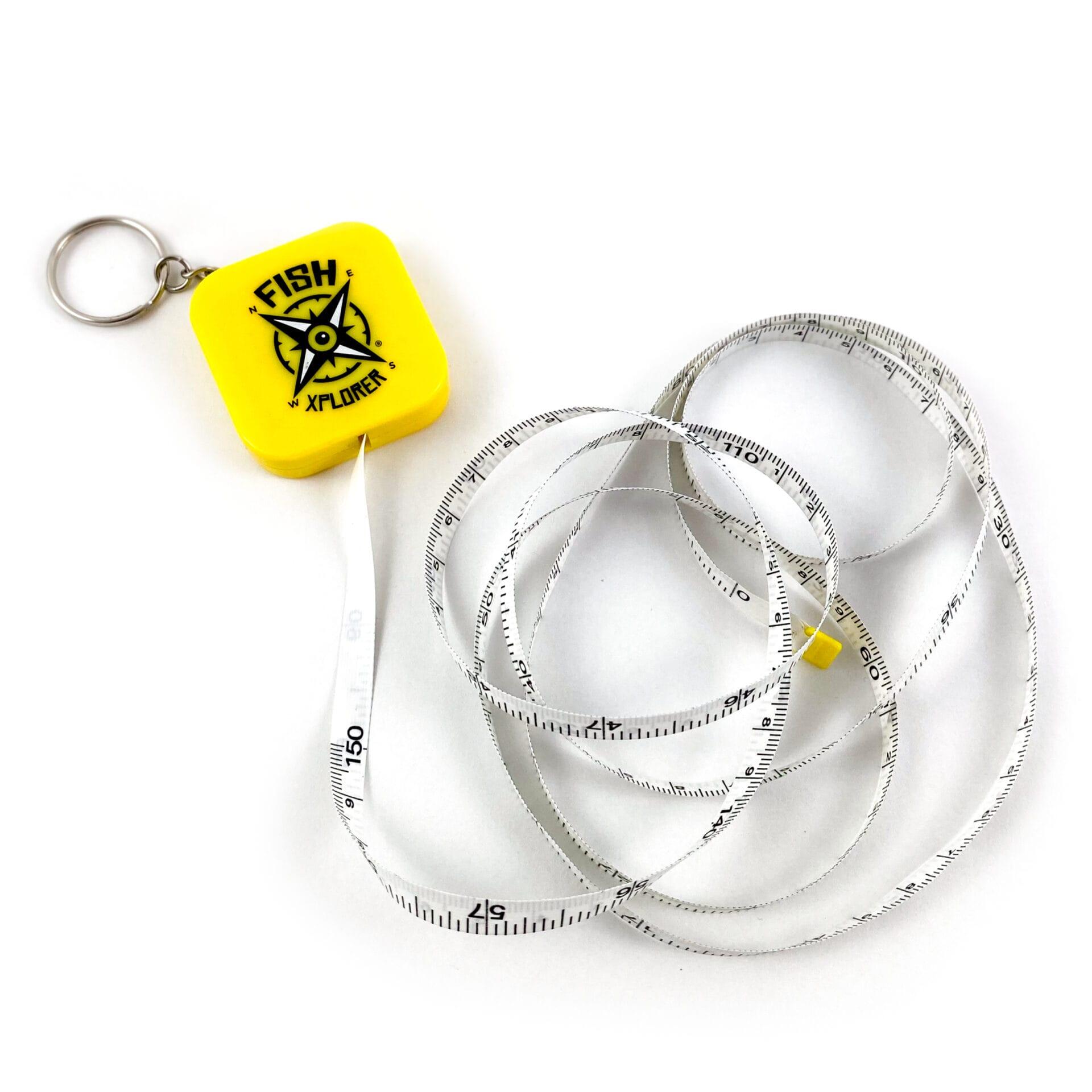FishXplorer - X-Scale - Abroll-Massband mit Karabiner -  gelb 5/5