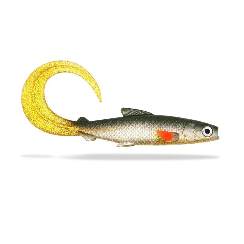 Leurre souple - Fishing Ghost - Renky Shad 35cm - Curly Tail - Golden Bleak