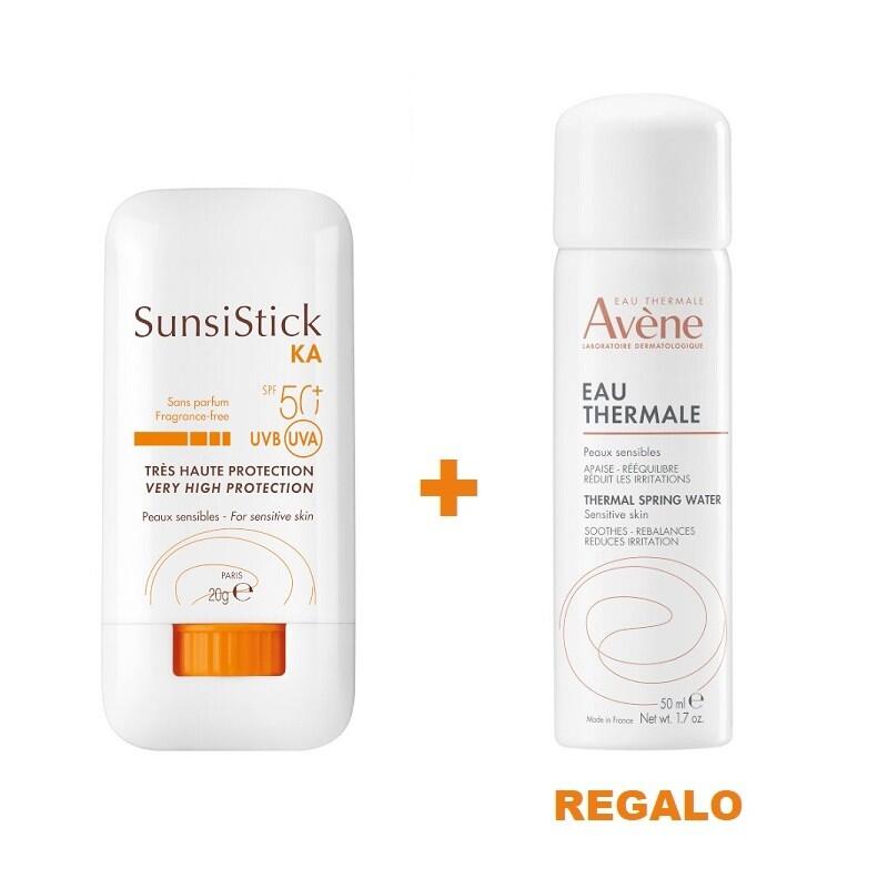 AVÈNE Proteunidador Solar SunsiStick KA SPF50+ (20g) + Agua Termal 50ml REGALO