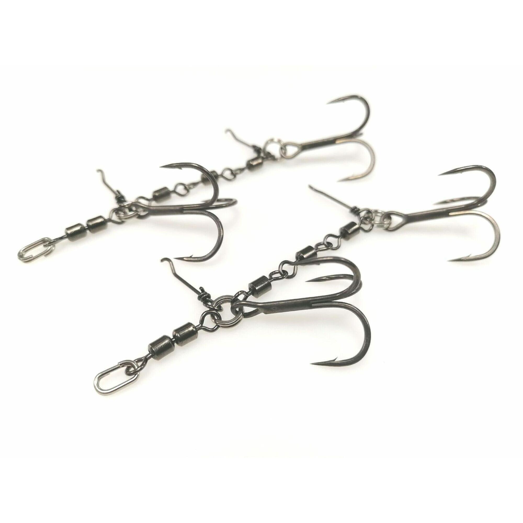 Pikecraft - The Swivel Rig - Pour Leurres 16-20cm - 2x Stinger Rig - Hook Bbk 1/0 - Avançon - Gris - No Size - Decathlon