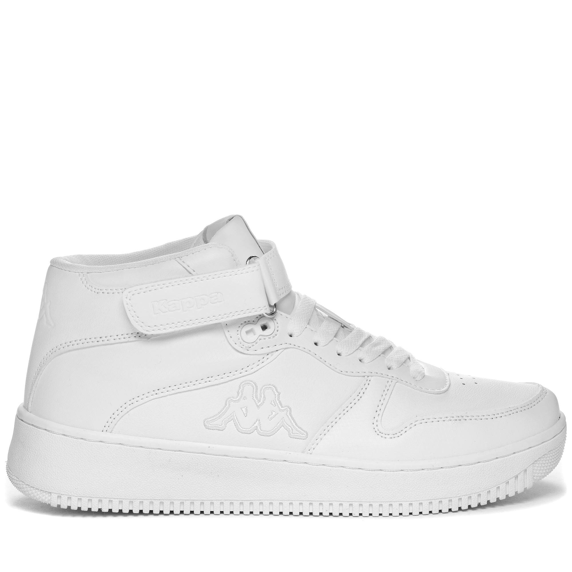 Sneakers alta da uomo donna in poliestere bianco da fitness 2/7