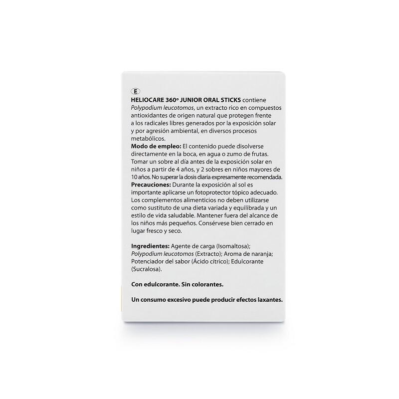 HELIOCARE 360º Junior Oral Sticks 20 Sobres Granulados 2/4