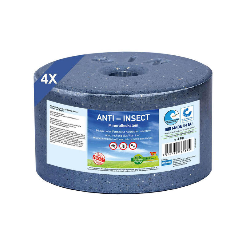 ANTI-INSECT Piedra mineral, juego con 4 x 3kg