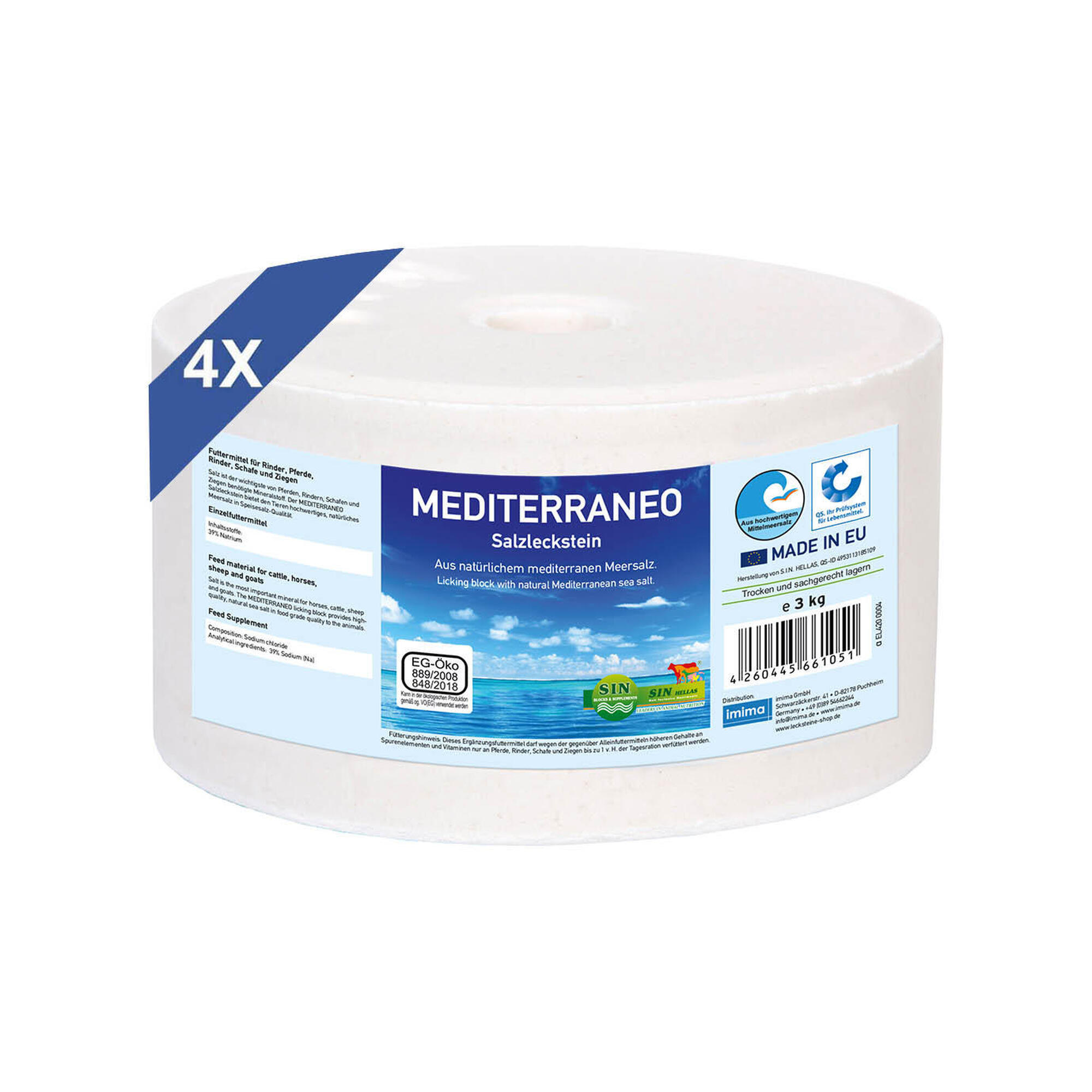 Imima - Mediterraneo - Pierre À Lécher De Sel Marin, Jeu De 4x 3kg - Pierre À Sel - 12 Kg - Decathlon