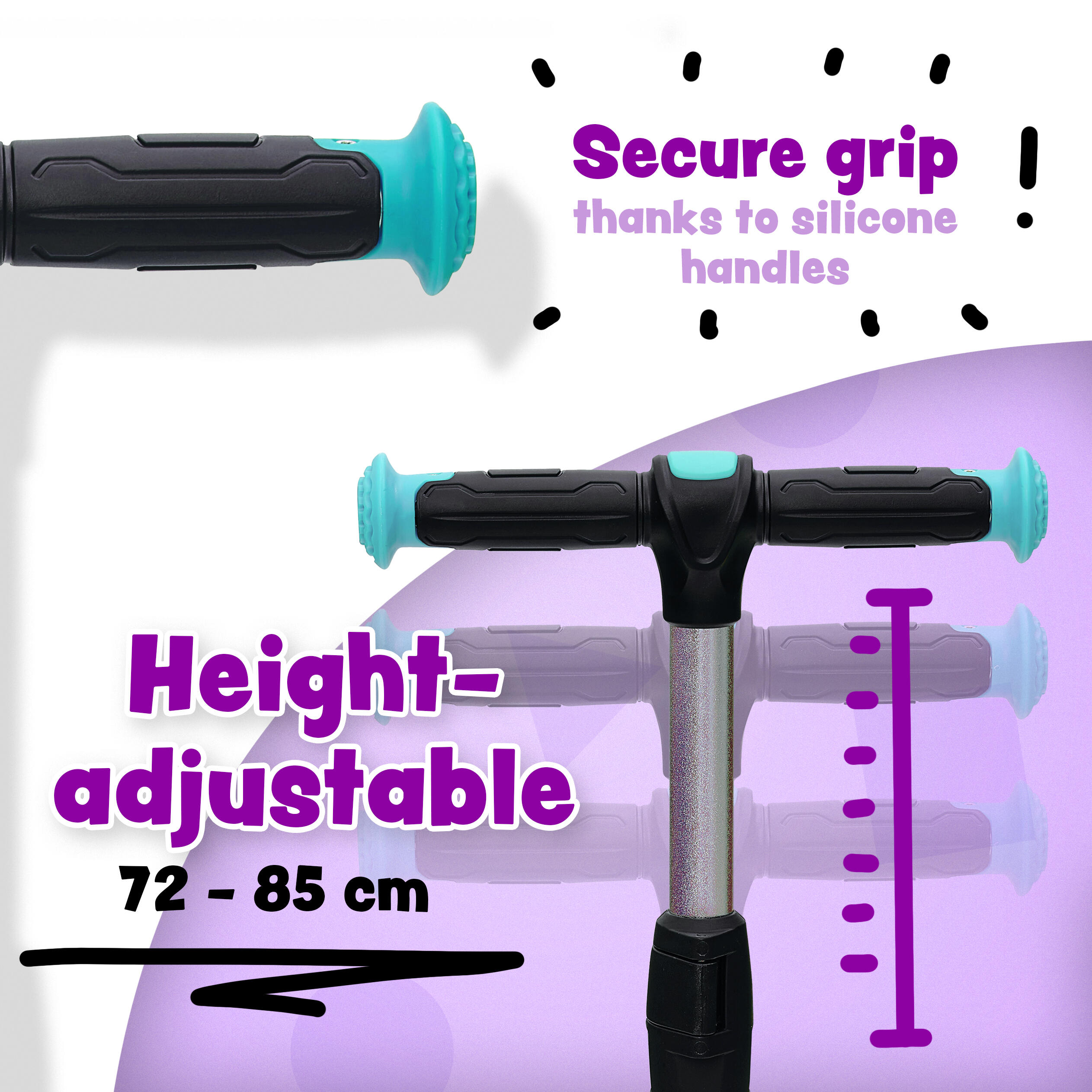 Kinderscooter KIDSPRO 4 opvouwbare LED 3-wiel step 2/7
