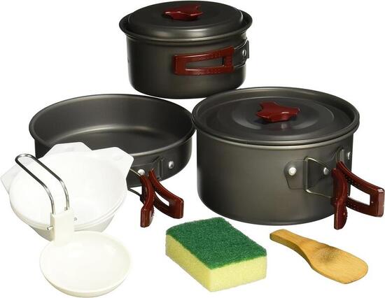 Naturehike NH2-3 People Camping Kochgeschirr Carbon