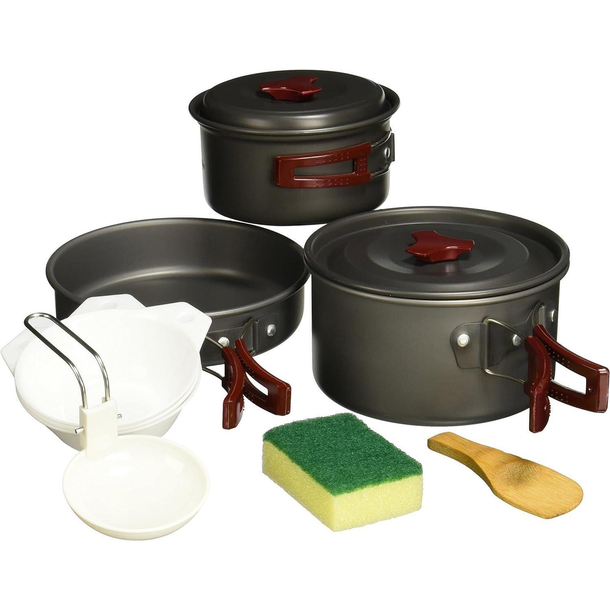 NATUREHIKE Naturehike Sada hliníkového nádobí - Kompaktní a nelepivá