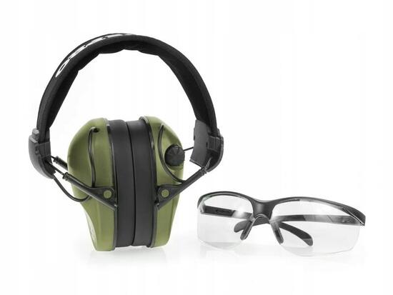 Słuchawki ochronne aktywne Active Pro + okulary