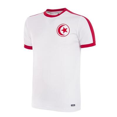 Retro voetbalshirt - heren - tunesië 1980 - wit