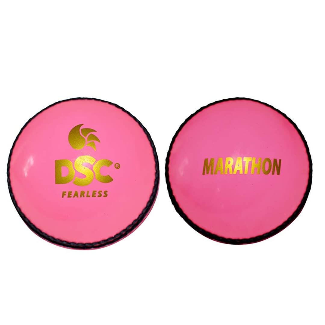 DSC Incredible Marathon Synthetic Tennis Cricket Ball (Pink)| Hard Court | Grass 4/5