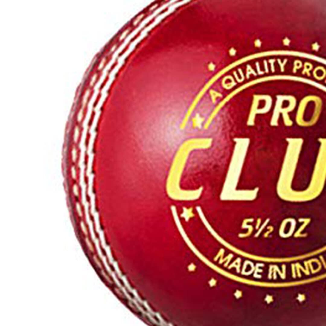 DSC 1501235 Pro Club Cricket Lederball (Rot)| Wasserfester Lederball 5/5