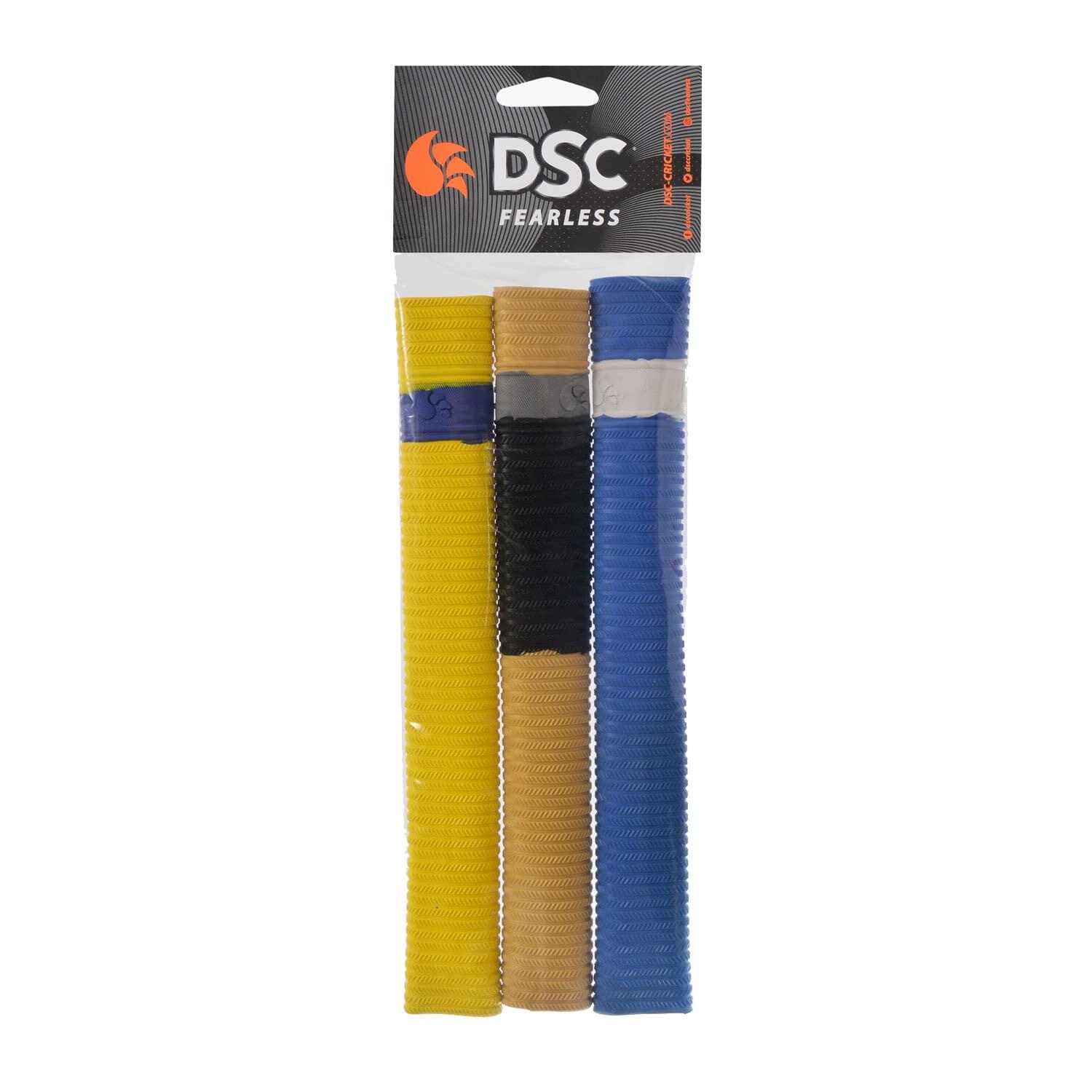 DSC Tetra Cricketschlägergriff bat grip|Packung: 3 Stück | Farbe: mehrfarbig