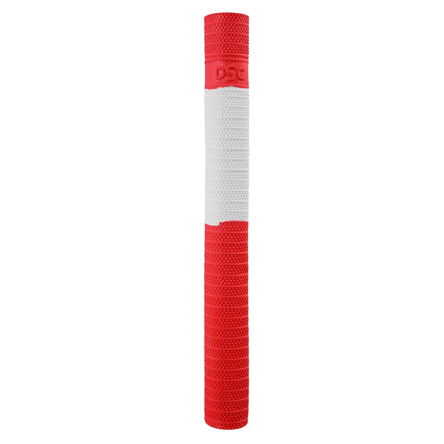 DSC DSC Spyder Cricket Bat Grip | Farbe: Weiß/Rot | Packung mit 1 Stück | Gummi