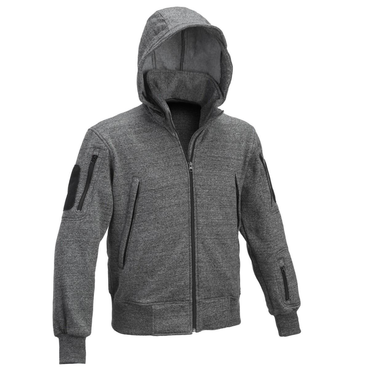 Heren sweater vest jack Tactical met capuchon - Zwart 1/5