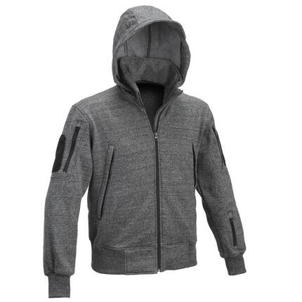 Herren Pullover Weste Tactical mit Kapuze - Schwarz