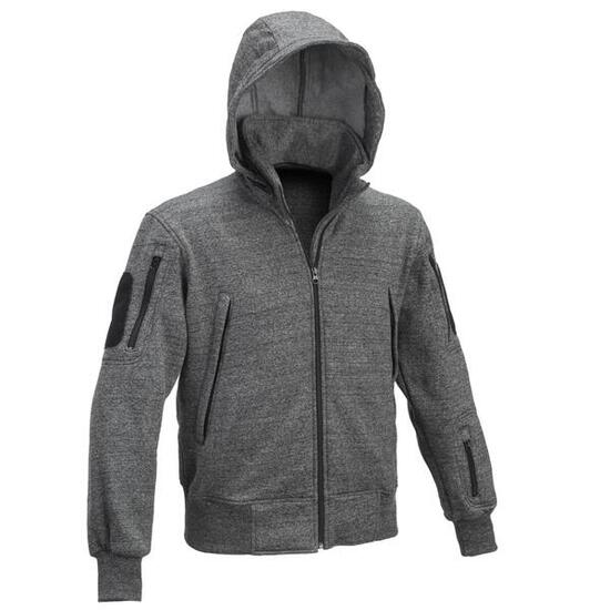 Herren Pullover Weste Tactical mit Kapuze - Schwarz