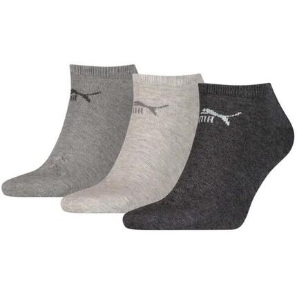 Puma Unisex Sneaker Socken im Retro Design knöchelhoch für Damen Herren 3er Pack